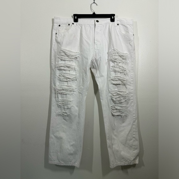 Southpole‎ Men’s Jeans Distressed Baggy/Relaxed/Wide Leg Size 46 White - Picture 1 of 13